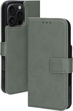Mobiparts Classic Wallet Case - Apple iPhone 16 Pro Max - MagSafe Compatible - Groen