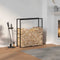 vidaXL - Haardhoutrek - 110x30x116 - cm - staal - zwart
