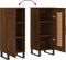vidaXL - Dressoir - 34,5x34x90 - cm - bewerkt - hout - bruin - eikenkleur