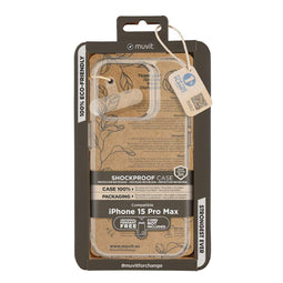 Muvit for Change - Telefoonhoes iPhone 15 Pro Max - Eco-friendly - Clear