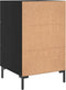 vidaXL - Nachtkastje - 40x40x66 - cm - bewerkt - hout - zwart