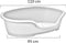 Flamingo Domus - Hondenmand - Ovaal - Grijs - 110 x 55 x 30 cm