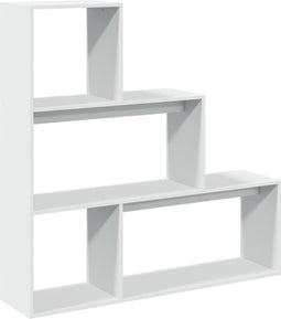 vidaXL - Kamerscherm - / - boekenkast - 3-laags - 123x29x123 - cm - bewerkt - hout - wit