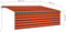 vidaXL - Luifel - met - rolgordijn, - LED - en - windsensor - 4x3 - m - oranje - en - bruin