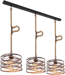 Globo Marco - hanglamp - 3 lichtpunten - zwart - E27 - 15641-3H
