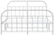 vidaXL - Bedframe - met - hoofd- - en - voeteneinde - metaal - wit - 150x200 - cm