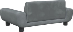 vidaXL Kinderbank 70x45x33 cm fluweel donkergrijs