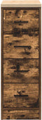 vidaXL - Garagekast - 30x51x85 - cm - massief - grenenhout - gerookt - eiken