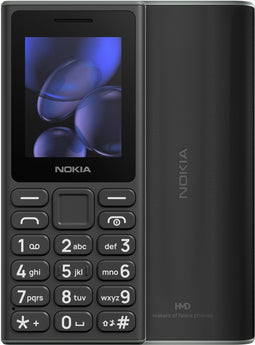 Nokia 105 4G (2024) - Mobiele telefoon - 2,4" LCD - 64MB opslag - Zwart