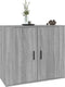 vidaXL - Dressoir - 80x33x70 - cm - bewerkt - hout - grijs - sonoma - eikenkleurig