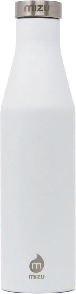 MIZU S6 Geïsoleerde Drinkfles met Roestvrijstalen kap 600ml, enduro white