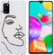iMoshion Hoesje Geschikt voor Samsung Galaxy A41 Hoesje Siliconen - iMoshion Design hoesje - Transparant / Zwart / Line Art Woman Black
