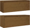 vidaXL - Wandkasten - 2 - st - 100x30x35 - cm - massief - grenenhout - honingbruin