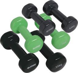 Schildkröt Fitness Dumbbells - Dumbbell Set met 6 Dumbbells - Gietijzer - Groen/Zwart/Antraciet