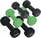 Schildkröt Fitness Dumbbells - Dumbbell Set met 6 Dumbbells - Gietijzer - Groen/Zwart/Antraciet