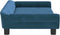 vidaXL Kinderbank 100x50x26 cm fluweel blauw