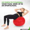 Tunturi Anti Burst Fitnessbal - Yoga bal 65 cm - 220 kg belastbaar - Incl Pomp - Rood