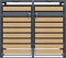 AXI Lucas metalen Containerombouw Antraciet/houtlook - Kliko ombouw voor 2 afvalcontainers – Max. 240L – Goede ventilatie
