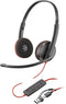 Poly Blackwire C3220 - Binaurale USB-C headset - Volumeregeling en microfoon mute - Zwart