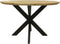 Tafel Bern rond swiss edge - 120x76 - Naturel/zwart - Mangohout/metaal