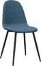 vidaXL - Eetkamerstoelen - 4 - st - fluweel - blauw