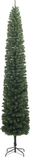 vidaXL - Kunstkerstboom - smal - met - standaard - 270 - cm - PVC