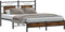 vidaXL - Bedframe - zonder - matras - hout - gerookt - eikenkleurig - 140x190 - cm