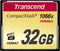 Transcend 400x - CompactFlash Card - 32GB - 90MB/s lezen 45MB/s schrijven