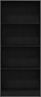 vidaXL - Zwarte - Eiken - Boekenkast - - - 60 - x - 24 - x - 143 - cm - - - Gemaakt - van - Bewerkt - Hout