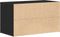 vidaXL - Halbankje - Zwart - Eiken - 80x40x45 - cm - Gelaagd - Hout