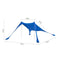 SoBuy OZT01-DB - Strandhuisje - 300x300x200 cm UPF30 - koningsblauw