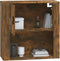 vidaXL - Wandkast - 80x33x80 - cm - bewerkt - hout - gerookt - eikenkleurig