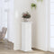 vidaXL - Plantenstandaard - 33x33x100 - cm - bewerkt - hout - wit