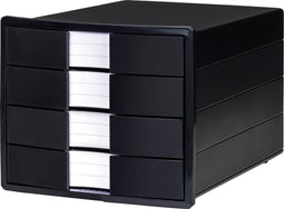 HAN IMPULS KARMA 10128-13 Ladebox Zwart DIN A4, DIN C4 Aantal lades: 4