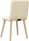 vidaXL - Eetkamerstoelen - 2 - st - stof - crèmekleurig