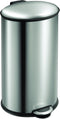 EKO - Ellipse pedaalemmer 40 liter - Stainless steel Plastic - mat RVS - Prullenbak