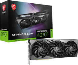 MSI NVIDIA GeForce RTX 4070 Ti 12G GAMING X SLIM - Videokaart - 12GB GDDR6X - PCIe 4.0 - 1x HDMI 2.1 - 3x DisplayPort 1.4