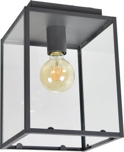 Urban Interiors Sky Plafondlamp Zwart - Helder glas - 21x21x27