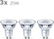 Philips LED Spot - GU10 - 25 W - warmwit licht - EyeComfort - (3 stuks)