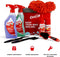 CyclOn - Onderhoudsset Fiets - Kettingreiniger Smeermiddel Bescherming - Rood