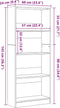 vidaXL - Zwarte - Eiken - Boekenkast - - - 60 - x - 24 - x - 143 - cm - - - Gemaakt - van - Bewerkt - Hout
