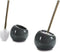 Berilo toiletborstel/wc-borstel van keramiek - wit - H34 cm - rond