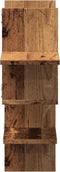 vidaXL - Wandschap - 124,5x18x60,5 - cm - bewerkt - hout - oud - houtkleurig