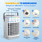 Vulpes Goods® Tech - Mini Airco PRO - Mobiele Airco 4in1 - 4 Windsnelheden 2 Luchtbevochtigingsstanden - Wit