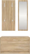 vidaXL - Schoenenkastset - 3-in-1 - bewerkt - hout - sonoma - eikenkleurig