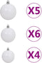 vidaXL - Kunstkerstboom - met - 150 - LED's - kerstballen - en - sneeuw - 120 - cm