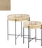 Mica Decorations Leandro - Bijzettafel - Set van 2 - H53 x Ø45 cm - Zwart (2 stuks)