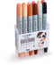COPIC Marker Ciao Set 12 Stuks Huidskleuren - Stiften Set Alcoholbasis - Markerset - Professionele Markers