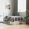 vidaXL - Bedframe - met - hoofd- - en - voeteneinde - metaal - wit - 80x200 - cm