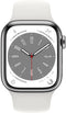 Apple Watch Series 8 - Smartwatch - GPS + Cellular - 41mm RVS Sportbandje Zilver (Wit)